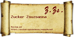 Zucker Zsuzsanna névjegykártya